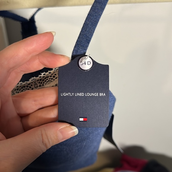 TOMMY HILFIGER NWT Lightly Lined Lounge T-Back Bra - Blue Size 34D - Picture 4 of 5